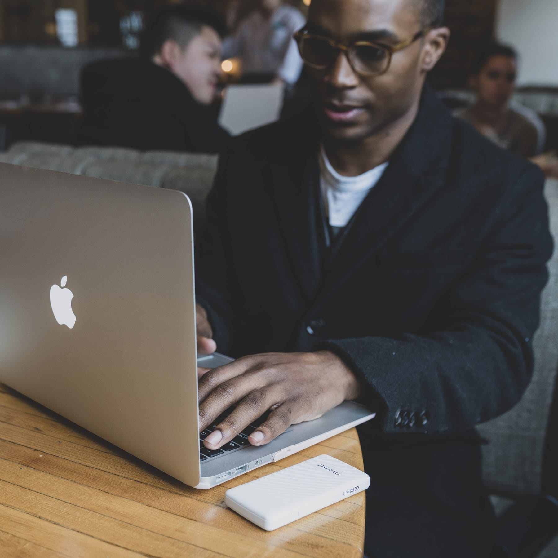 man working on laptop